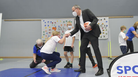 Minister Beuth in Aktion