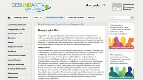 Plattform "Gesund & aktiv älter werden"